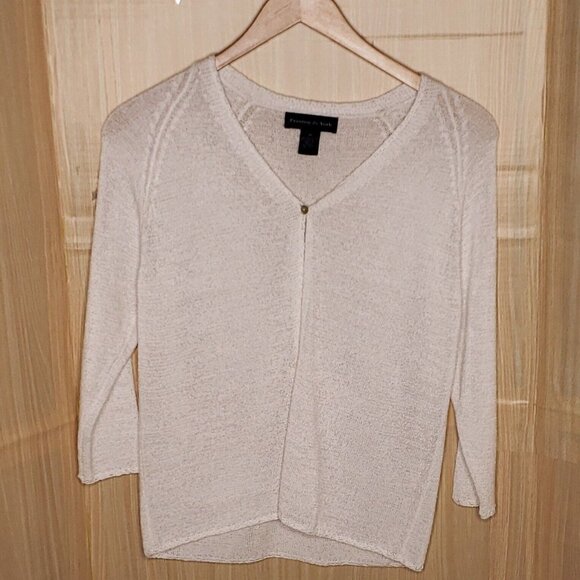 Preston & York Womens White Cardigan Sweater Medium - Picture 1 of 5
